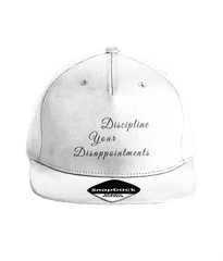 Discipline Your Disappointments - (slanted/black embroidery)  - snap back cap