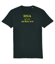 Dna Of an African  - (yellow text) - unisex tshirt