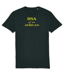 Dna Of an African  - (yellow text) - unisex tshirt