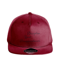 Discipline Your Disappointments - (slanted/black embroidery)  - snap back cap