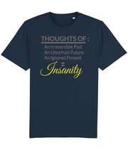 Thoughts of Insanity - (front design) - unisex tshirt