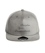 Discipline Your Disappointments - (slanted/black embroidery)  - snap back cap