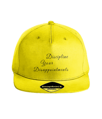 Discipline Your Disappointments - (slanted/black embroidery)  - snap back cap